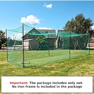 abz cricket batting practice net regular training netting for outdoor backyard terrace home ground sports green 27ply10ft x10ft