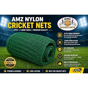 abz cricket batting practice net regular training netting for outdoor backyard terrace home ground sports green 27ply15ft x 70ft