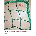 ABZ Cricket Batting Practice Net Regular Training Netting for Outdoor Backyard Terrace Home Ground Sports Green 36Ply(15Ft x 70Ft)