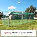 ABZ Cricket Batting Practice Net Regular Training Netting for Outdoor Backyard Terrace Home Ground Sports Green 45Ply(15Ft x 10Ft)