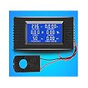 AC 80V-260V Current Voltage Amperage Power Energy Panel Meter LCD Digital Display Ammeter Voltmeter Multimeter (100A(Split Core))