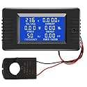 AC Current Voltage Amperage Power Energy Panel Meter LCD Digital Display Ammeter Voltmeter Multimeter with Split Core Current CT AC 80-260V 100A (AC 100A Meter(Split Core))