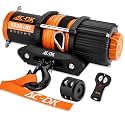 4500 lb ATV Winch Synthetic Rope Kits,12V Winch with Wireless Remote for Off Road Trailer Towing Winches,Waterproof Winch with Mounting Plate and Wired Remote (4500 lb Synthetic Rope)