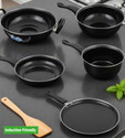 Acameo Cookware set Induction Bottom Non-Stick Coated Cookware Set (Aluminium, 5 - Piece)