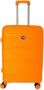 accelerator large check-in suitcase 75 cm 8 wheels - glossy - orange