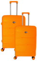 Accelerator Hard Body Set of 2 Luggage 8 Wheels - Glossy - Orange