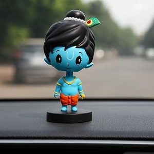 acceptance lord shree krishna idol bobblehead for car dashboard office tablehome decor little mor pankh amp bansuri figuringod statue for gifting kidsfamily amp friends krishna
