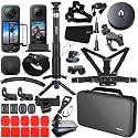 Selfie Stick Case Accessories Kit for Insta360 X5 X4 Strap Mount Bundle 60I