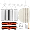 Accessories Kit for Roborock S5 S6 E20 E25 E35 S50 Xiaomi Mi Mijia Robotic Vacuum Cleaner, 22 Pack Replacement Parts, 2 Main Brush, 6 Side Brush, 4 Hepa Filter, 4 Mop Cloth & 6 Water Tank Filter