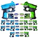 Accessories for Nerf Party Supplies, Favors - 10 Sets. Bulk Pack for Nerf Birthday, War - Mini Toy Gun, Wrist Bullet Holder, Foam Darts, Face Mask & Safety Glasses. Kids Ages 5+
