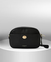 ACCESSORIZE LONDON Black Sling Bag Women's Faux Leather Black Cara Crossbody Sling Bag