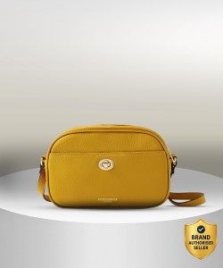 accessorize london yellow sling bag leather sling bag