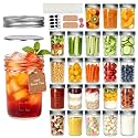 Accguan 8oz Mason Jars,24 Pack Regular Mouth Glass Jars with Separable Lids