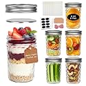 Accguan 8oz Mini Mason Glass Canning Jars,6pcs Jelly Jars With Regular Lids
