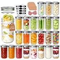 Accguan Mason Jars 12 oz,24 Pack Glass Pickling Jars with Regular Lid,