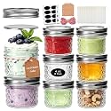 Accguan Mini Mason Glass Canning Jars,4 OZ Jelly Jars With Regular Lids