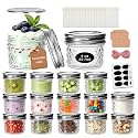 Accguan Mini Mason Glass Jars 16 PACK,4 OZ Glass Jars With Split Lids