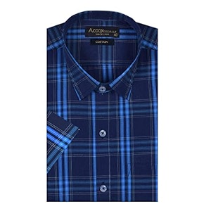 ACCOX Mens Formal Half Sleeves Regular Fit
