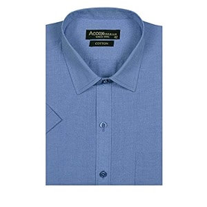ACCOX Mens Formal Half Sleeves Regular Fit