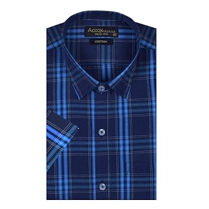 ACCOX Mens Formal Half Sleeves Regular Fit