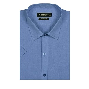 ACCOX Mens Formal Half Sleeves Regular Fit