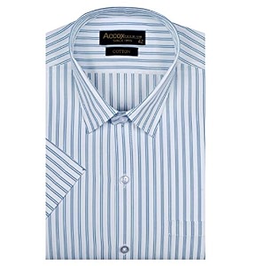 ACCOX Mens Striped Half Sleeves Regular Fit