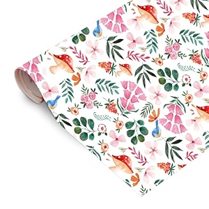 accuprints birthday wrapping paper sheet - 6 sheets for party baby shower - 20 inch x 30 inch pattern flower design-05
