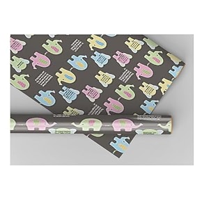 accuprints birthday wrapping paper sheet-6 sheets for party baby shower-20 inch x 30 inch pattern baloon print-05 6 countmulti
