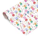 AccuPrints Birthday Wrapping Paper Sheet-6 Sheets For Party, Baby Shower-20 Inch X 30 Inch Pattern Baloon Print-05, 6 count,Multi