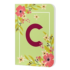 accuprints initial c premium soft bound notebook diary size 21 x 145 cm for girls and women a5192 ruled pages 80 gsm personal diary