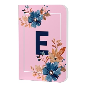 accuprints initial e premium soft bound notebook diary size 21 x 145 cm for girls and women a5192 ruled pages 80 gsm personal diary