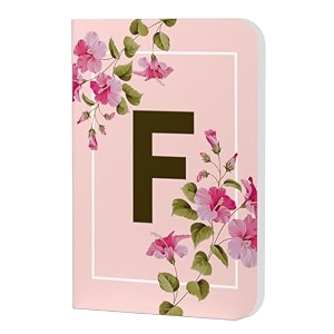 accuprints initial f premium soft bound notebook diary size 21 x 145 cm for girls and women a5192 ruled pages 80 gsm personal diary