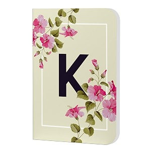 accuprints initial k premium soft bound notebook diary size 21 x 145 cm for girls and women a5192 ruled pages 80 gsm personal diary