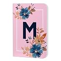 AccuPrints Initial M Premium Soft Bound Notebook Diary for Girls and Women (A5,192 Ruled Pages with planner, 80 GSM) Floral Design