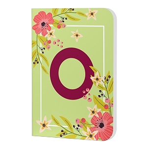 accuprints initial o premium soft bound notebook diary size 21 x 145 cm for girls and women a5192 ruled pages 80 gsm personal diary