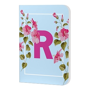 accuprints initial r premium soft bound notebook diary for girls and women a5192 ruled pages with planner 80 gsm floral design