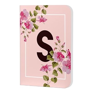 accuprints initial s premium soft bound notebook diary for girls and women a5192 ruled pages with planner 80 gsm floral design