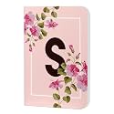 AccuPrints Initial S Premium Soft Bound Notebook Diary for Girls and Women (A5,192 Ruled Pages with planner, 80 GSM) Floral Design