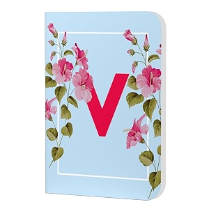 accuprints initial a premium soft bound notebook diary for girls and women a5192 ruled pages 80 gsm personal diary parent alphabet-v