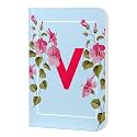 AccuPrints Initial A Premium Soft Bound Notebook Diary for Girls and Women (A5,192 Ruled Pages, 80 GSM) Personal Diary Parent (Alphabet-V)