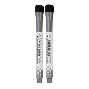 accuprints pack of 2 white board marker markers for white board magnetic dry erase markers fine tip low-odor whiteboard markers for kids teacher supplies for classroom office and school supplies