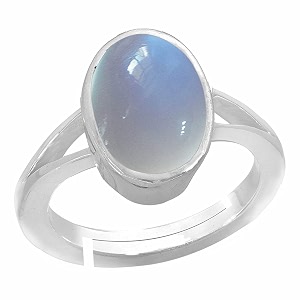 3 to 125 ratti ceylon neela chandrakant ratan silver adjustable ring certified by gli blue moonstone chandi free size anguthi original for men and women