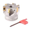 Accusize 90 Deg Square Shoulder Indexable Face Mill, 2-1/2 in