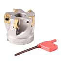 Accusize 2 in Indexable Face Mill 3/4 in Arbor, Carbide APKT1604 Inserts