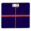 AccuSure Blue &amp; Black Digital Bathroom Weighing Scale with LCD Panel &amp; 6mm Thick Tempered Glass, B_18 Electronic Weight Machine for Human Body - 1 Year Warranty