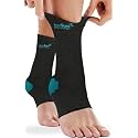 AccuSure Pair of Bamboo Yarn 4 Way Stretchable Bi-Layered Construction Ankle Compression Support Joint Pain Relief, Sprains, Tendonitis Reduce, For Men &amp; Women- Medium