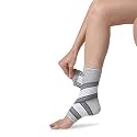 AccuSure Cotton Ankle Support Brace For Sprained Ankle Injury Plantar Fasciitis Anklet Pain Relief Men &amp; Women (Small)