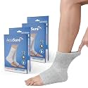 AccuSure Pair of Bamboo Yarn 4 Way Stretchable Bi-Layered Construction Ankle Compression Support Joint Pain Relief, Sprains, Tendonitis Reduce, For Men &amp; Women- Small Pack of 2 Pair