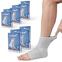 AccuSure Pair of Bamboo Yarn 4 Way Stretchable Bi-Layered Construction Ankle Compression Support Joint Pain Relief, Sprains, Tendonitis Reduce, For Men &amp; Women- Extra Large Pack of 5 Pair