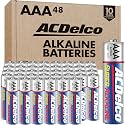 ACDelco 48-Count Triple AAA Batteries, Maximum Power Super Alkaline Battery for Home and Office, 10-Year Shelf Life, Reclosable Packaging